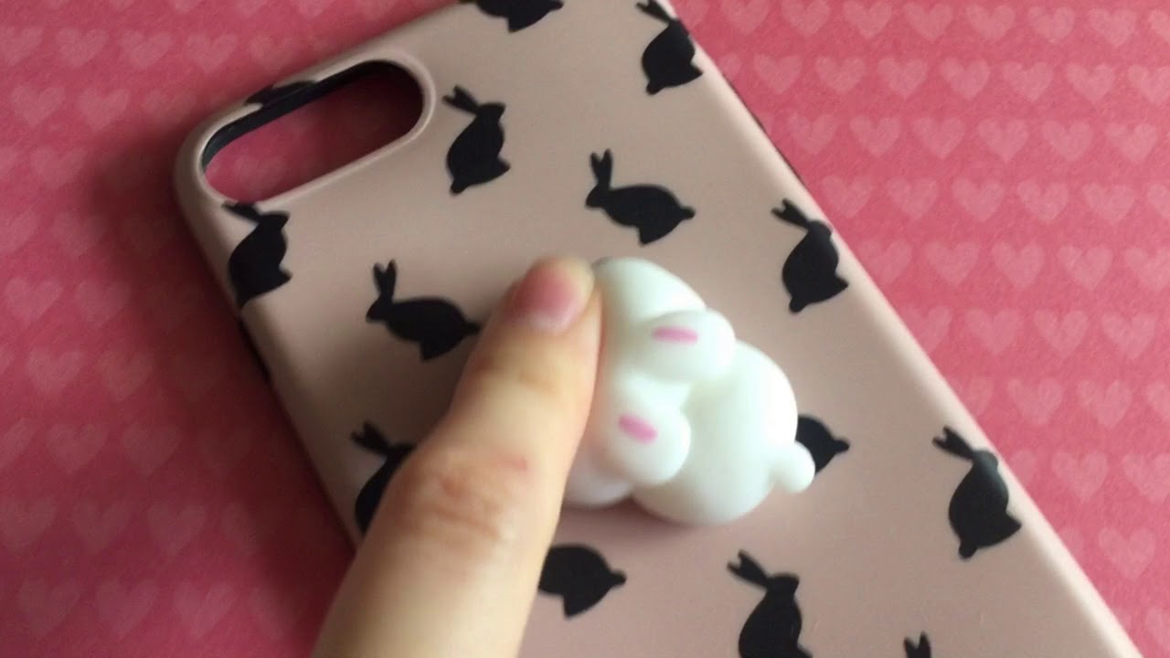 iPhone 7 Plus / iPhone 8 Plus (5.5 Inch) - hoes, cover, case - TPU - 3D Squishy Konijn