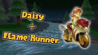 Daisy on Flame Runner | Mario Kart Wii Online