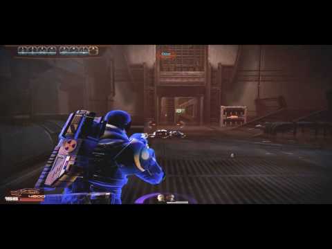 Mass Effect 2 - Shepard wearing blue suns armor on Zaeed's mission