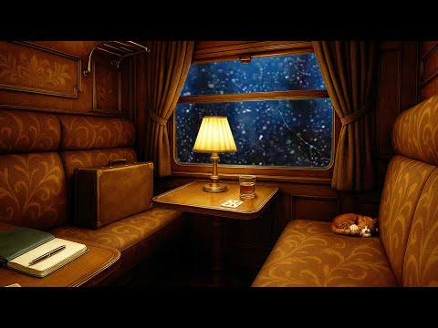 Orient Express Mystery Railway ambience on a rainy night 🚂🔍 Sleep, Study & Relax Ambience No Music