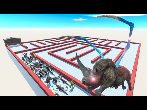 All Unit Escape From Alien Woolly Rhino - Last Survivor | Animal Revolt Battle Simulator