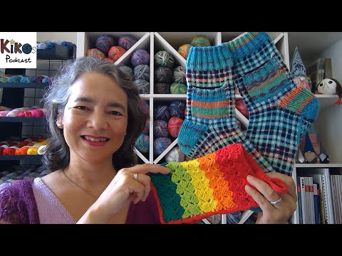 Kiko's Knitting Podcast #150 - Socks with Pockets & a Dishcloth