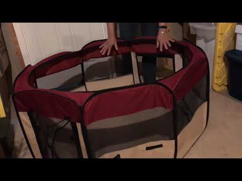 How to fold up your pet puppy playpen