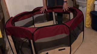 How to fold up your pet puppy playpen