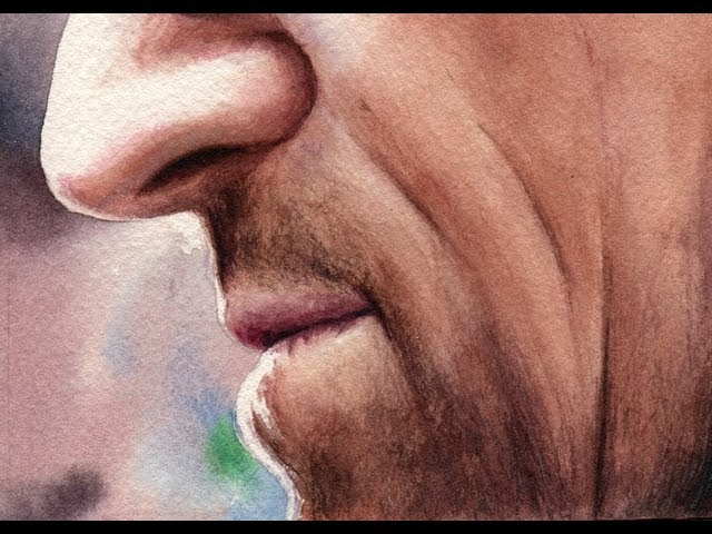 Watercolor Portrait Tutorial - Skin and Nose