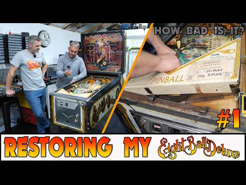 Restoring my Bally Eight Ball Deluxe Pinball Machine | Barn find restored to former glory | Episode1