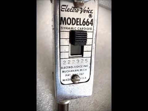 Vintage 1960's Electro Voice 664 Microphone-working w/cable SN-222325 (Hear it) image 7