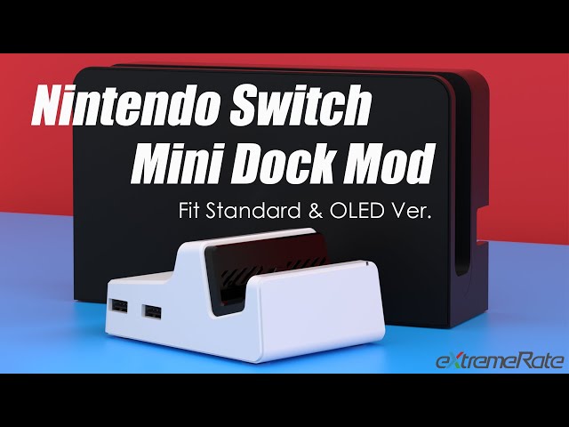 Vídeo relacionado con eXtremeRate AiryDocky DIY Kit Estuche Carcasa para Nintendo Switch Dock Repuestos Mini Dock Shell Portátil para Nintendo Switch OLED - Solo Carcasa, No Incluye Chip de Circuito(Transparente)