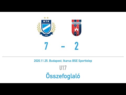 (U17) MTK - MOL Fehérvár FC 7-2 (3-1) gólösszefoglaló