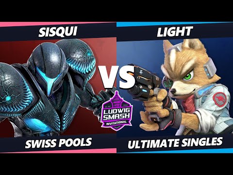 Ludwig Invitational - Sisqui (Dark Samus, Samus) Vs. Light (Fox) SSBU Ultimate Tournament