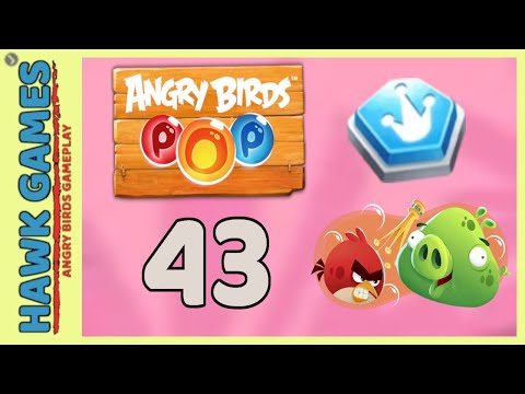 Angry Birds Stella POP Bubble Shooter Level 43 - Walkthrough, No Boosters
