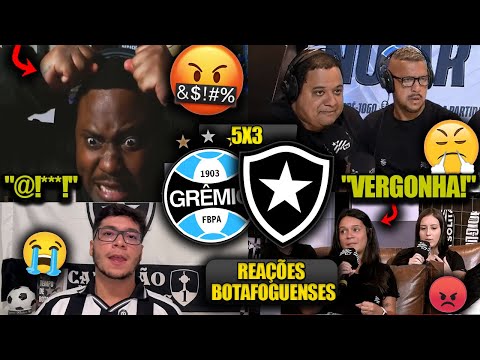 REAÇÕES dos BOTAFOGUENSES - GRÊMIO 5x3 BOTAFOGO - BRASILEIRÃO 2026 - REACT VAMOS RIR!