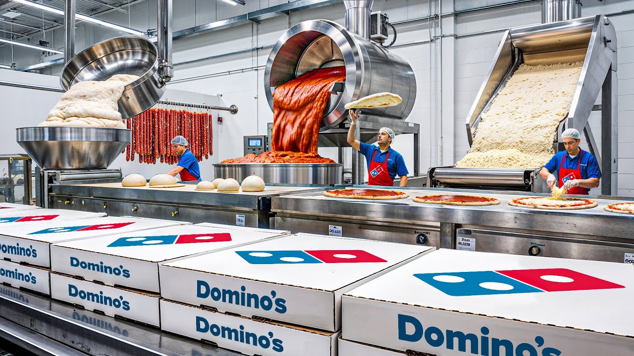 How Domino's Pizza Is Made In Factory & Store