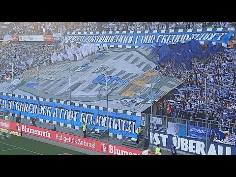MSV Duisburg : 1FC Bocholt Choreo der MSV Fans