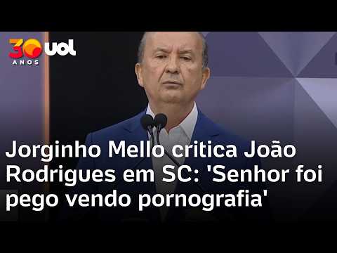 Debate na Globo: Jorginho Mello critica João Rodrigues em SC: ‘Foi pego vendo vídeo de pornografia’