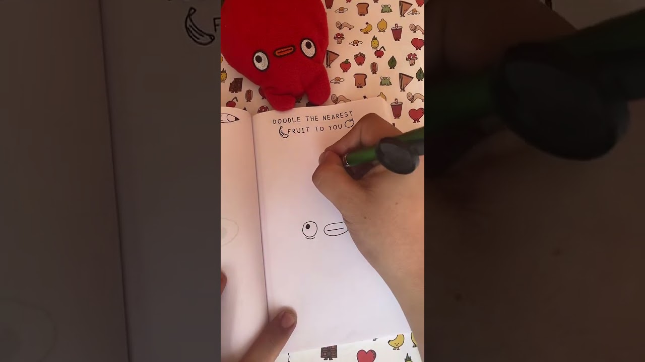 What fruit is near you? Let’s finish a page in Just Doodle together! #colouringbook #art #doodles