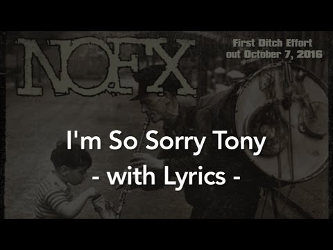 I'm So Sorry Tony video