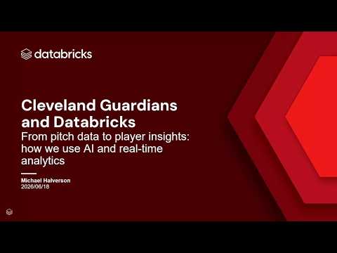 Watch: Pitch to Player Insights: Cleveland Guardians AI Platform on Databricks