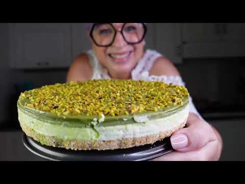 Cheesecake al pistacchio TORTA FREDDA SENZA COTTURA -  SENZA FORNO - SENZA GELATINA