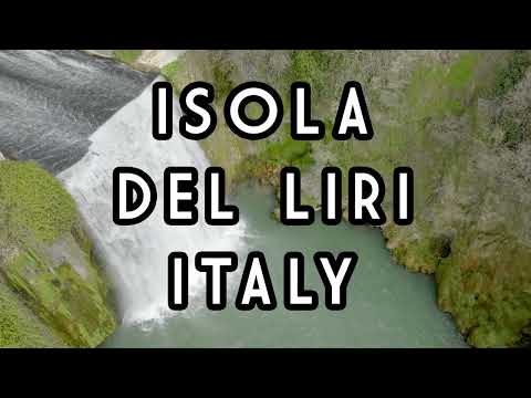 Isola del Liri by drone  🌊 The Town of Waterfalls  | Aerial stock footage