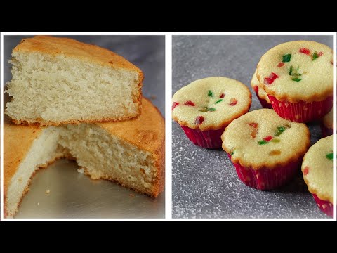 Soft Eggless Vanilla Cake Recipe | Vanilla Spong Cake With & without oven | 100% Success