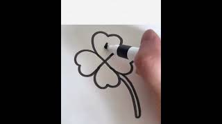 “Luck of the Clover:Drawing a Four-Leaf Wonder!”#forkids #drawing #coloring #cute #shorts #kidsvideo