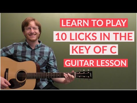 10 Licks In The Key Of C | Beginner Bluegrass Guitar Lesson With Tab