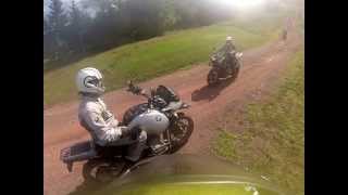 preview picture of video 'Hunter Mountain Descent from summit to base lodge on BMW R1200GS Adventure'
