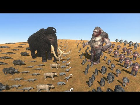 Prehistoric Mammals Confront Giant Primates in a Survival Scenario
