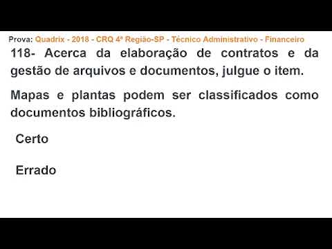 963- ARQUIVOLOGIA - Prova: Quadrix 2018 CRQ 4ª Região-SP - Técnico Administrativo - Financeiro #118