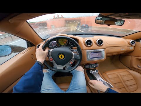 *SCREAMING* FERRARI California 4.3 V8 || 4K POV [HEAVY RAIN] Test Drive