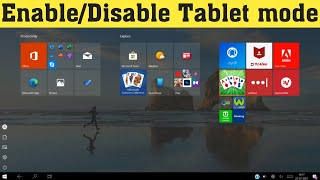 How To Enable/Disable Tablet Mode In Window 11/10/8/7