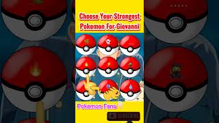 Pokemon  You Vs Giovanni  Choose Your Strongest Po
