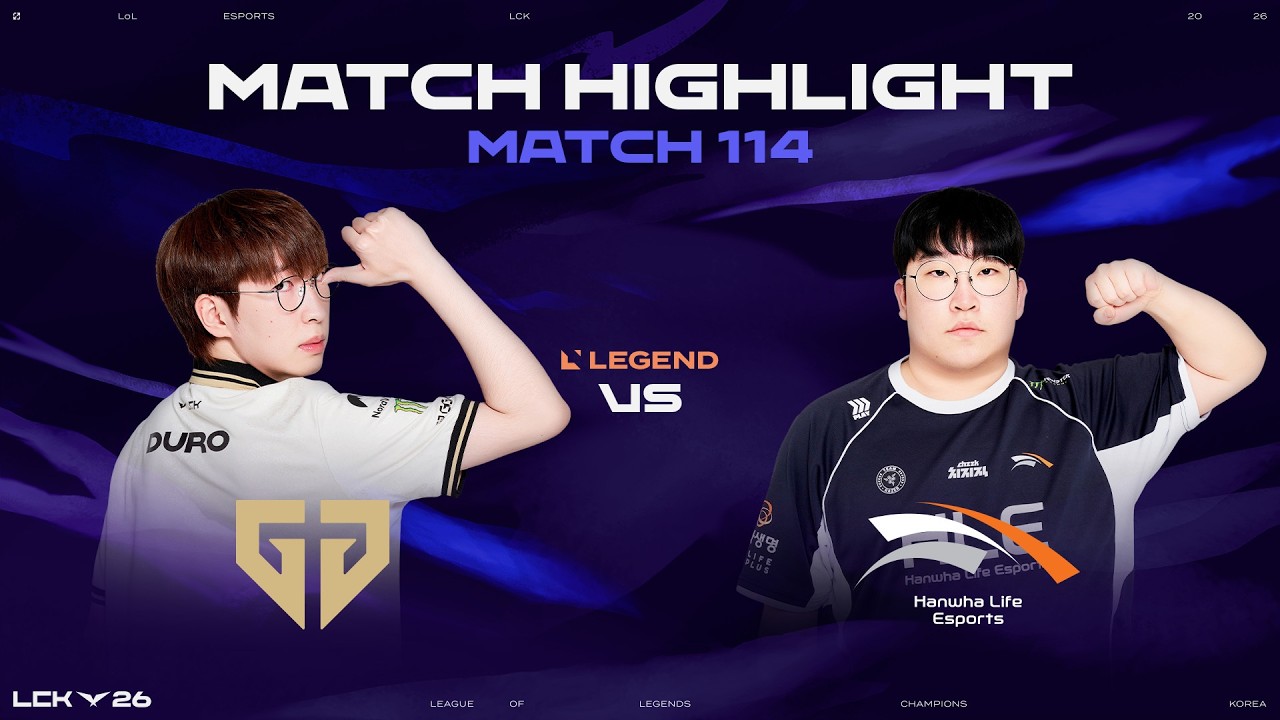 GEN vs HLE | 매치 114 하이라이트 | 2026 LCK