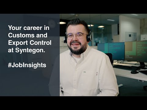 Job Insights | Your career in Customs and Export Control at Syntegon