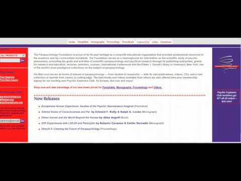 Primer #2: Parapsychology Foundation Websites