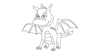 How to draw Dragons - Easy step-by-step drawing lessons for kids