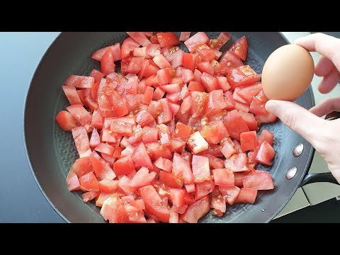 이렇게 맛있는 계란과 토마토는 먹어본 적이 없다! 10분 안에 만드는 간단한 아침식사