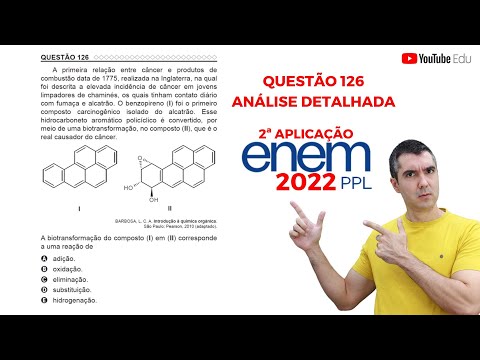 QUÍMICA ENEM PPL 2022! A primeira relação entre câncer e produtos de combustão data de 1775 ..."