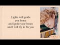 BTS - Fix You (Coldplay Cover) Lyrics