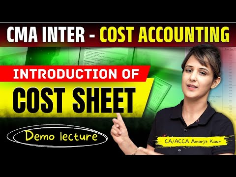 Intro. to Cost Sheet Demo 2