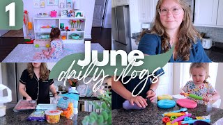 JUNE 1 VLOG | ynab budget, homemade play dough, weekly groceries, toddler toy rotation + life update