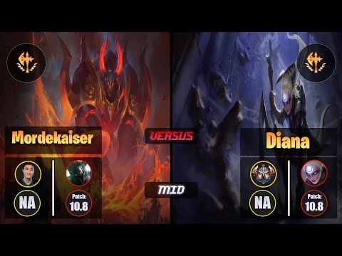 Pobelter MORDEKAISER (Mid) [Conqueror] VS DIANA - Challenger NA Patch 10.8