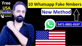 How to create fake Whatsapp account | new method | how to get USA number for whatsapp