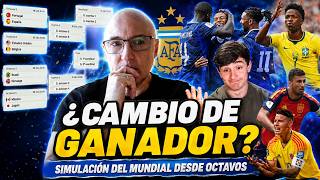 SIMULANDO EL MUNDIAL DESDE OCTAVOS: ¿CAMBIO DE GANADOR? ESPAÑA, ARGENTINA, FRANCIA, COLOMBIA...