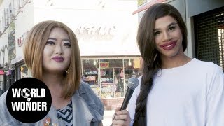M.U.G. with Kim Chi & Naomi Smalls - 20 min challenge on Hollywood Blvd