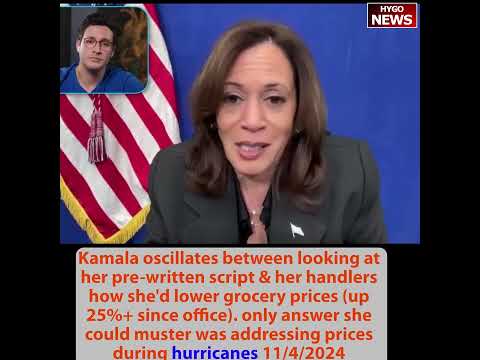 Kamala only answer was price gouging during hurricanes; CRINGE start & close!