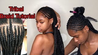 UPDATED TRIBAL BRAID TUTORIAL | How To Do Tribal Braids