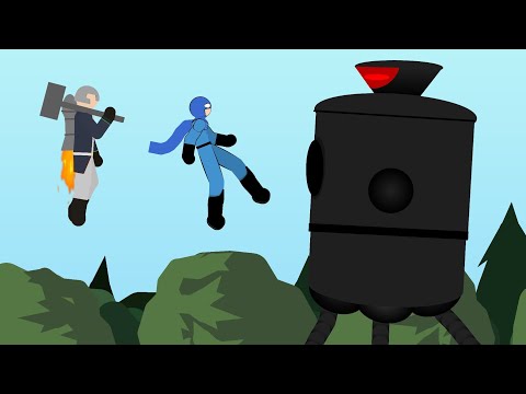 Omnidroid V.X 3 vs Supers (The incredibles) | Stick Nodes