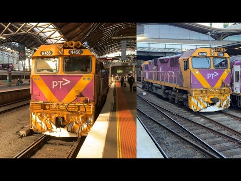 V/Line N456 City of Colac Heads Back to the Bank Sidings at Southern Cross Station